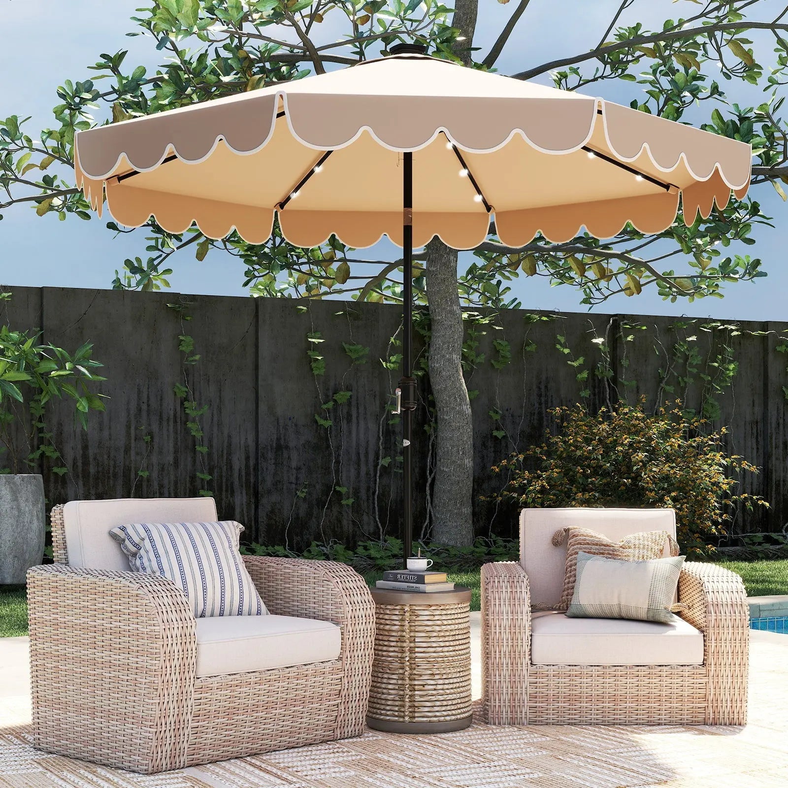 24 patio table umbrella Aluminum Market Whether youre hosting a backyard barbecue or just lounging in the sun SereneLife 10ft Cantilever Patio Umbrella