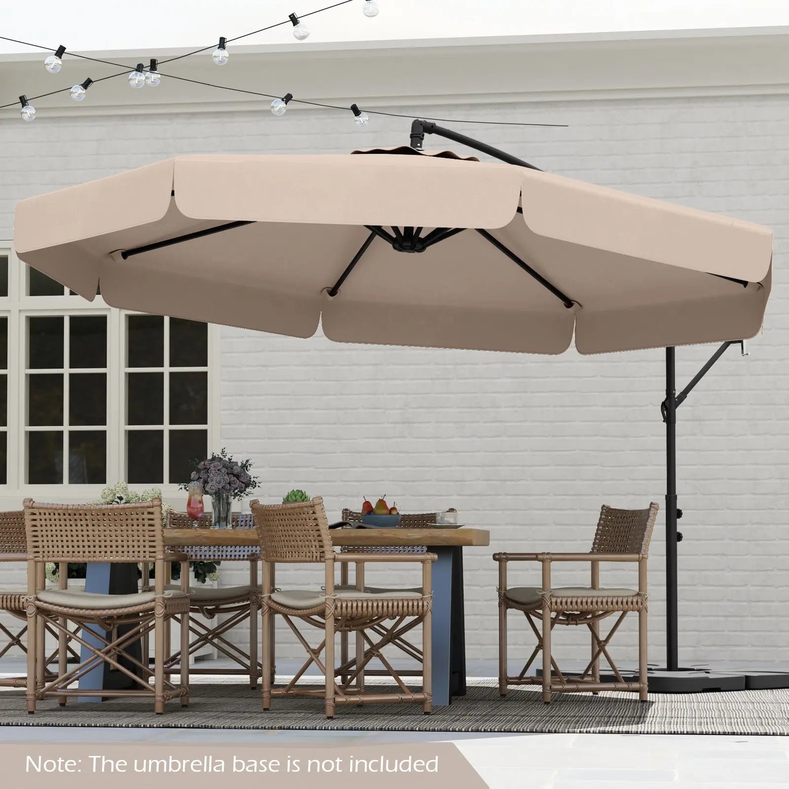 10 Feet Patio Cantilever Umbrella with Cover Tilt Adjustment and – Sunneday LLC