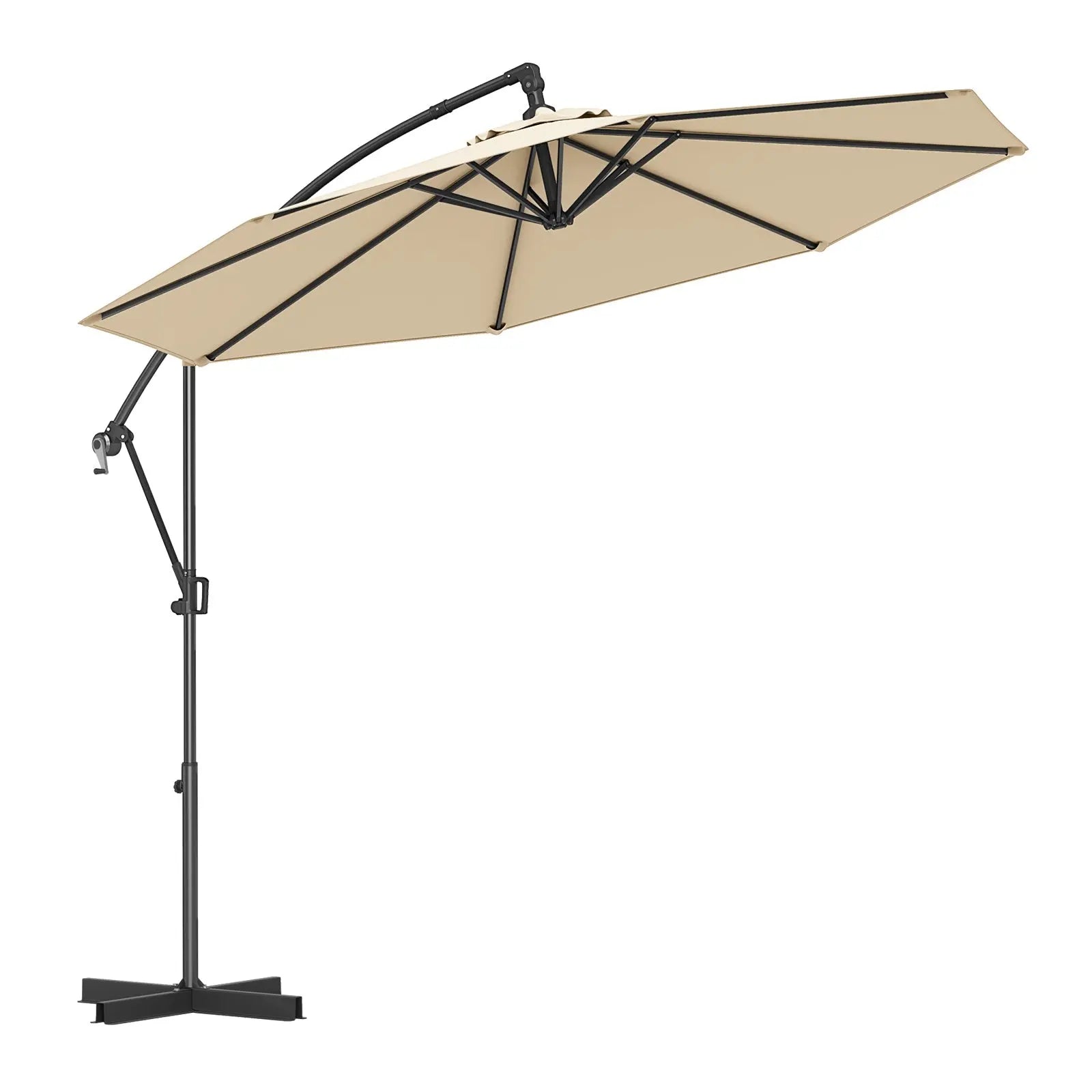 beige patio umbrellas Safavieh Bethany 9Ft Wooden Umbrella a harmonious blend of elegance and durability that stands as a testament to timeless style and exceptional craftsmanship Beige Patio Umbrellas | Outdoor