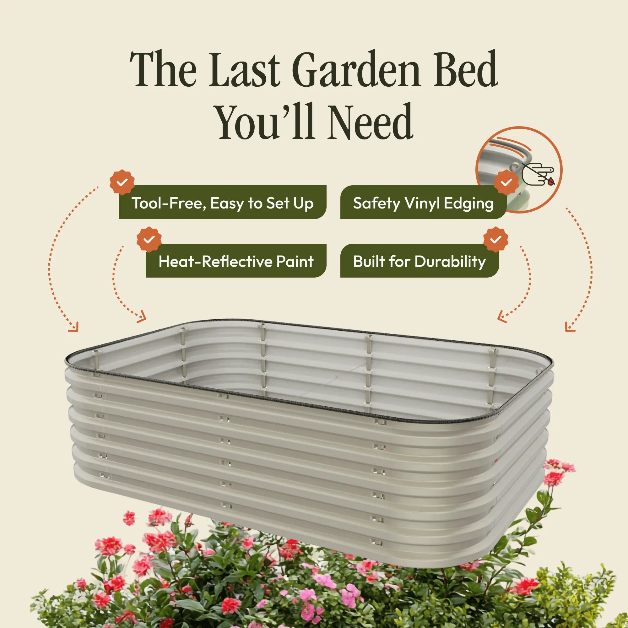 Gro-Rite "No Tools Needed" Premium Metal Raised Garden Bed Kit Gro-Rite Garden Global LLC