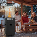 40000 BTU Patio Heater Outdoor Propane Gas Heater with Cover and Wheels-Black DirectDeals