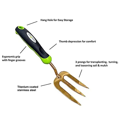 Titanium Hand Weeder Fork Tool Garden Guru