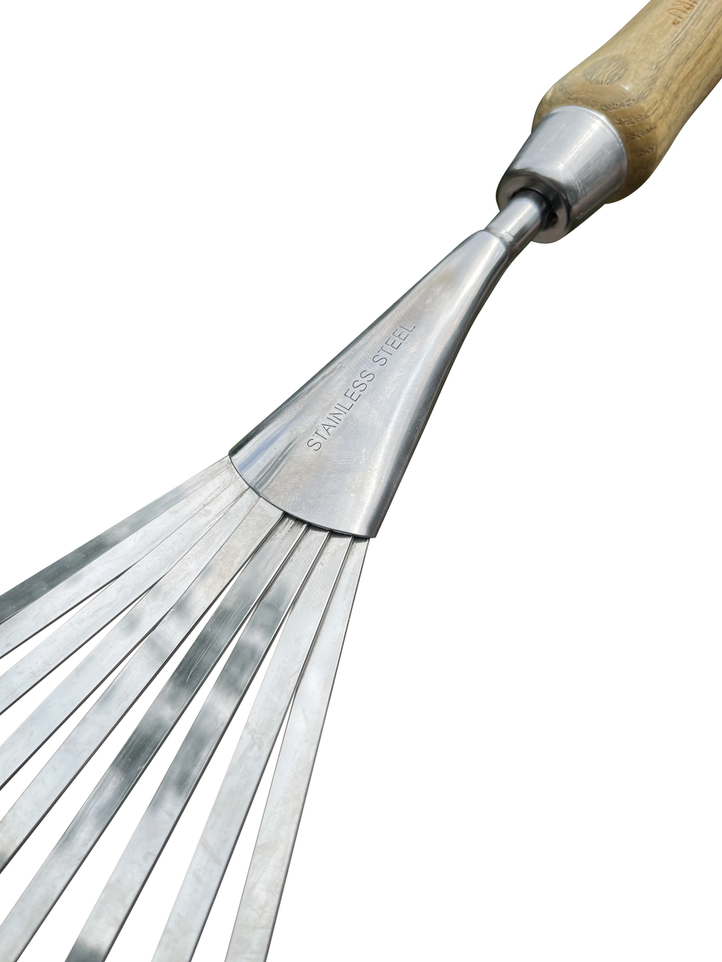 Stainless Steel Garden Hand Rake (classic wood handle) Garden Guru