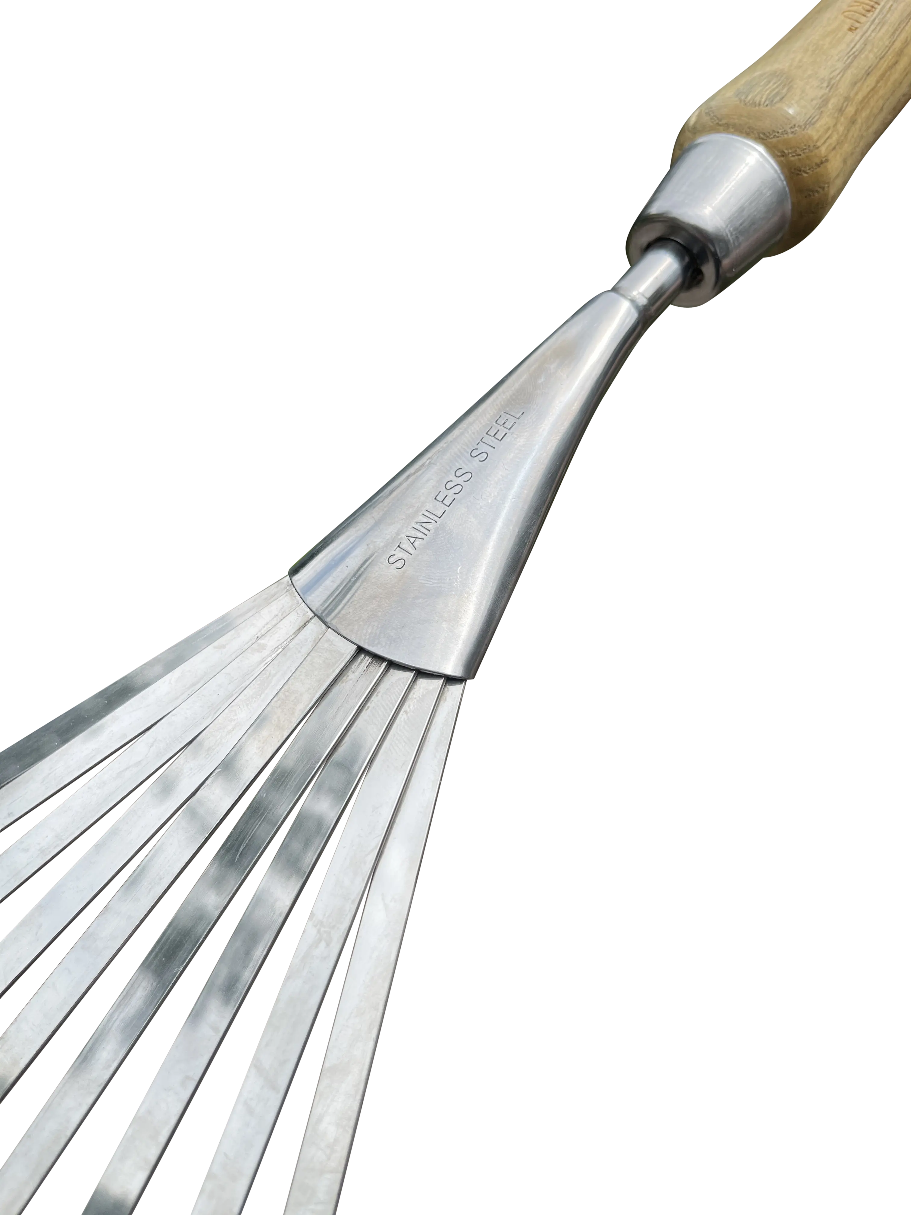 Stainless Steel Garden Hand Rake (classic wood handle) Garden Guru