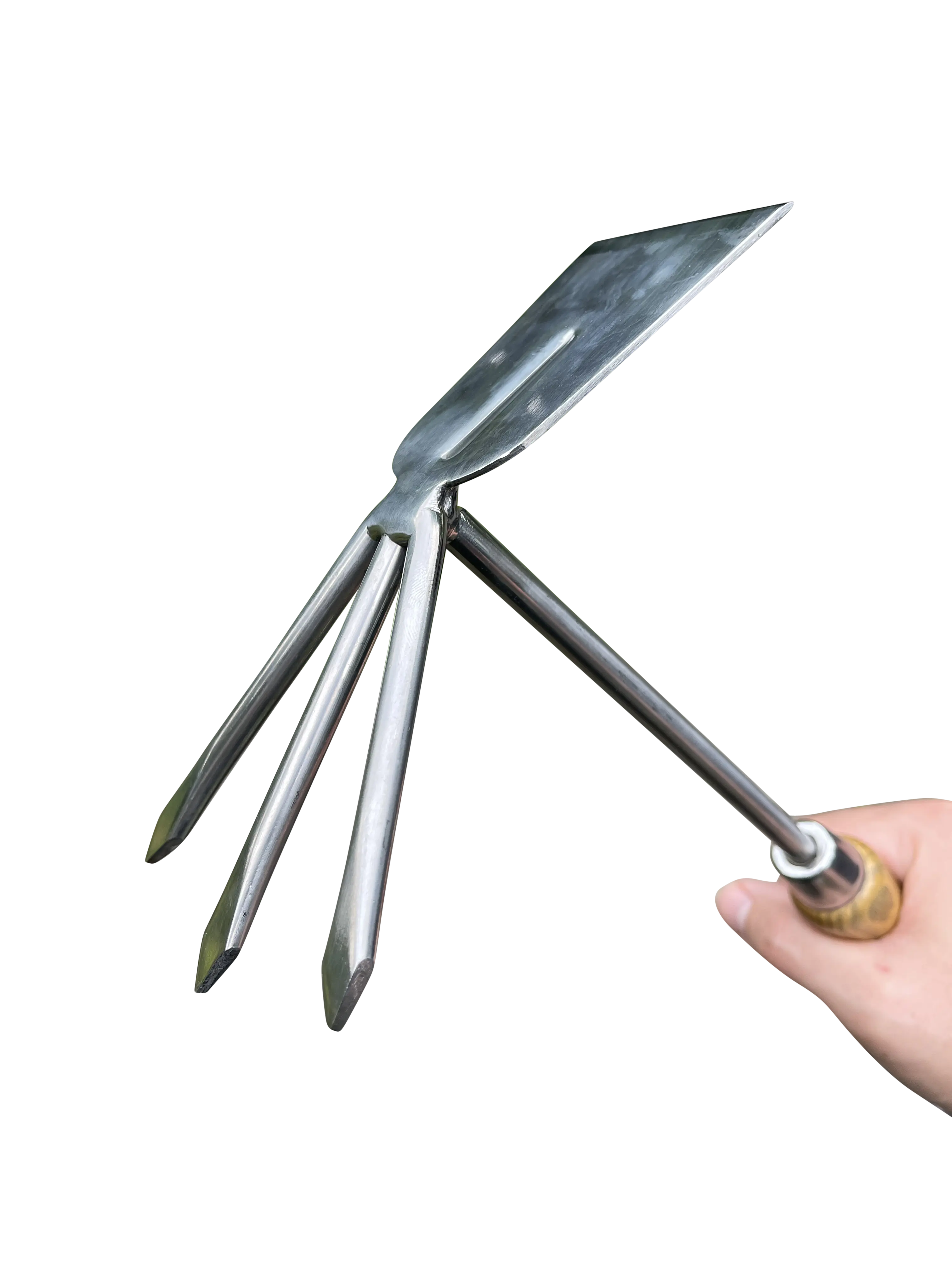 Stainless Steel Garden Cultivator Hoe (classic wood handle) Garden Guru