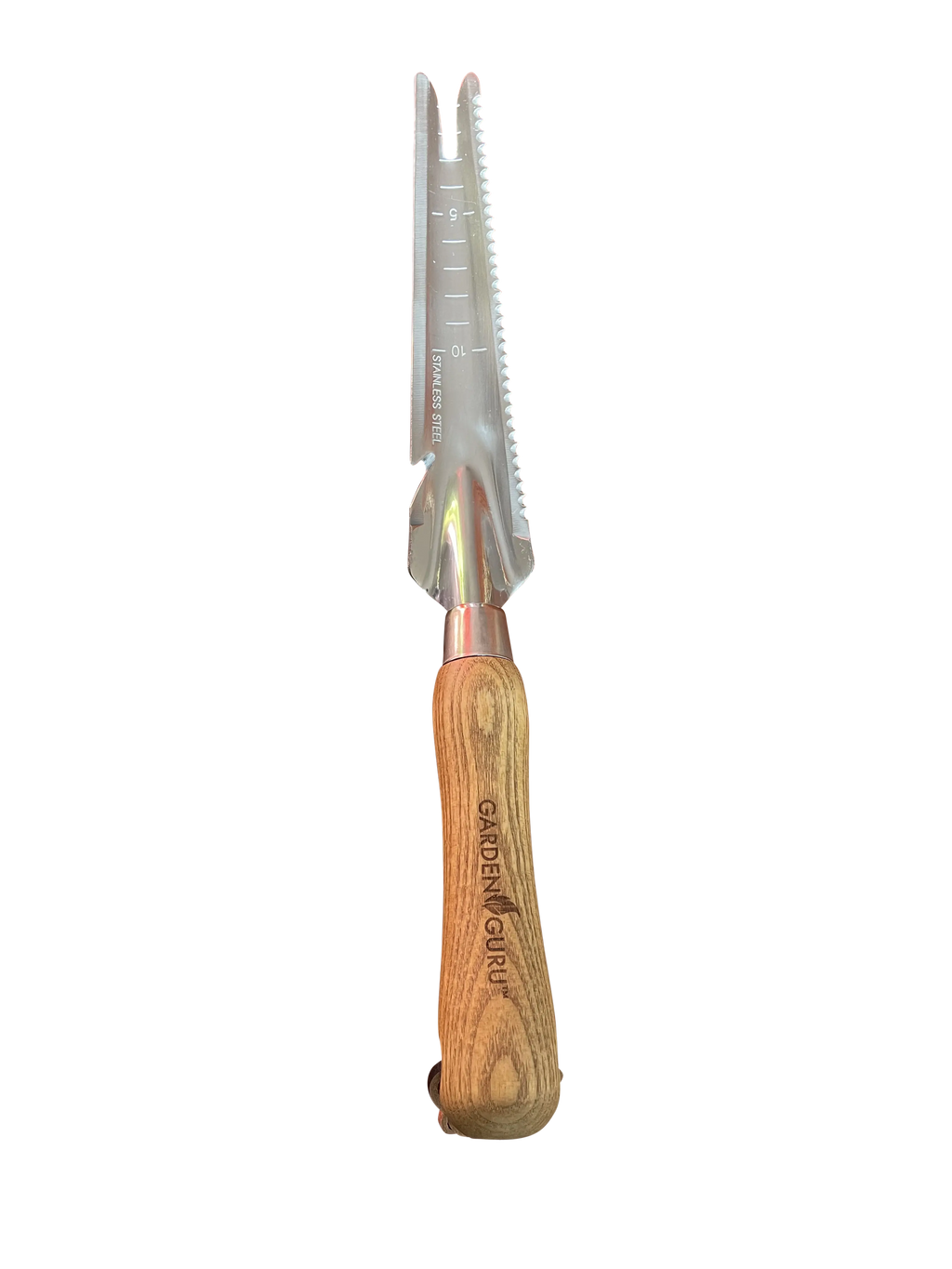 Stainless Steel 5-in-1 Weeder Trowel (classic wood handle) Garden Guru