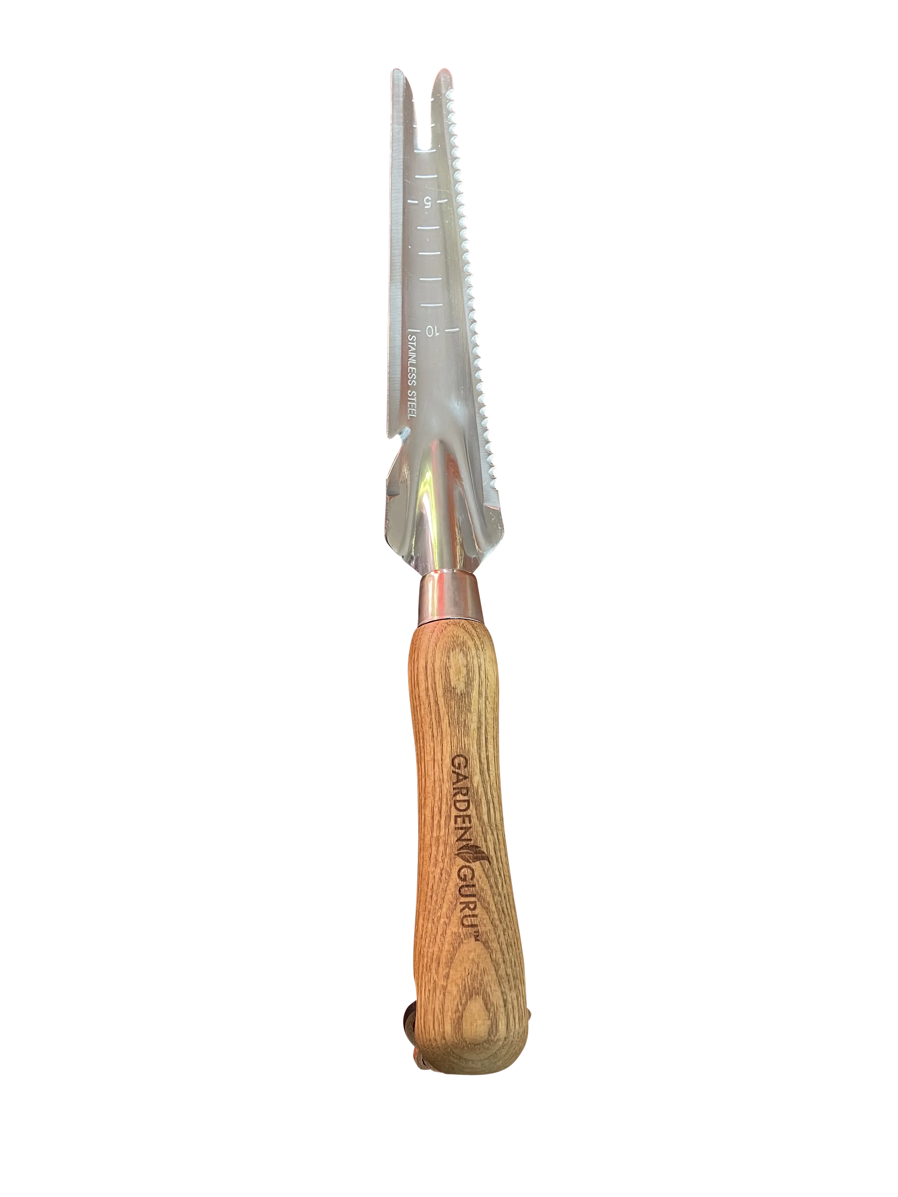 Stainless Steel 5-in-1 Weeder Trowel (classic wood handle) Garden Guru