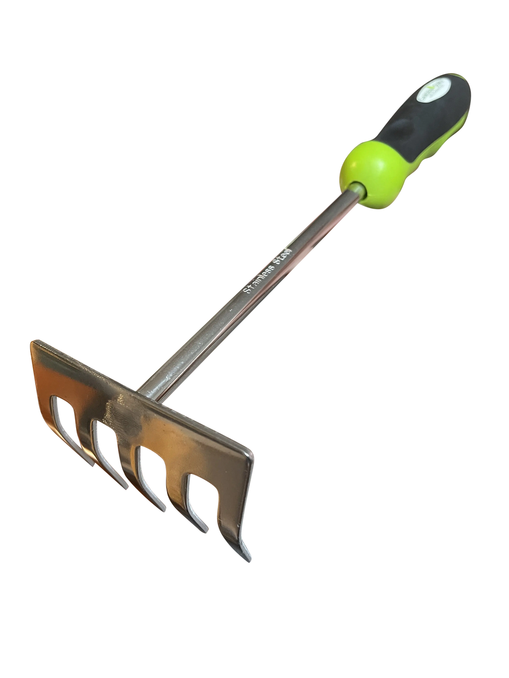 Stainless Steel 5 Tine Rake Cultivator Tiller Tool Garden Guru