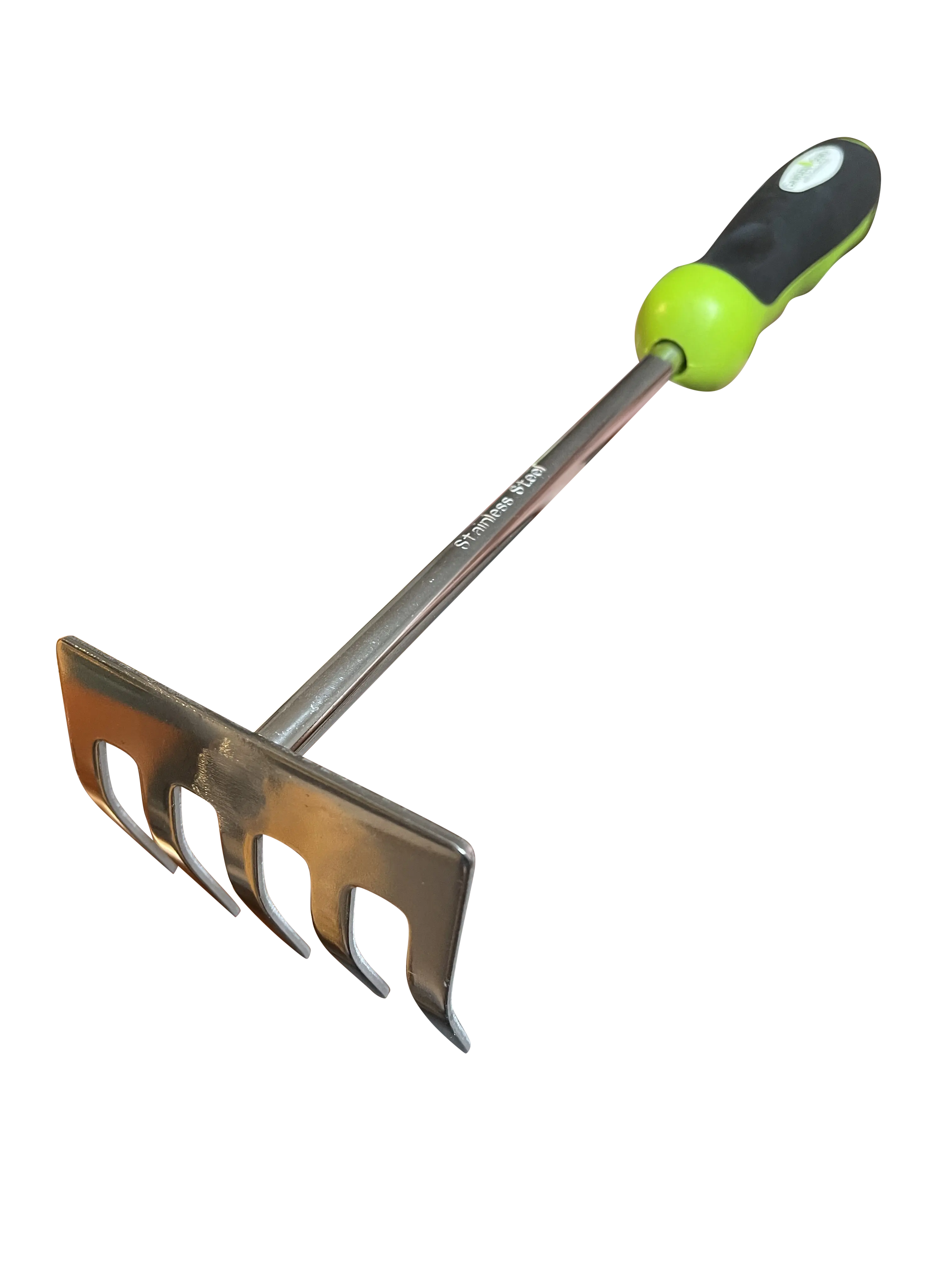 Stainless Steel 5 Tine Rake Cultivator Tiller Tool Garden Guru