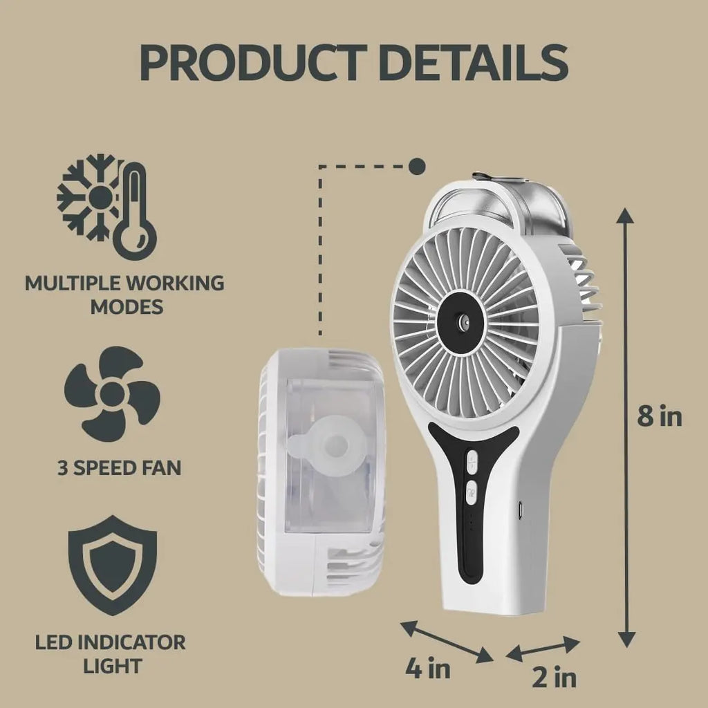 Sunneday Misting Fan, Multiple Colors Available Sunneday