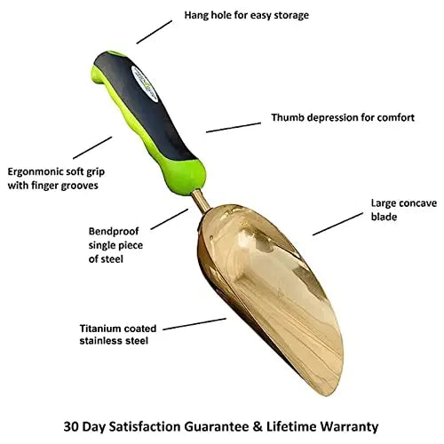 Titanium Garden Scoop Trowel Garden Guru