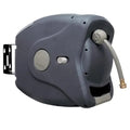 Sunneday Retractable Hose Reel | Auto Rewind | 180° Swivel Wall Mount | 100ft 5/8" & 130ft 1/2" | Charcoal & Off White - Sunneday LLC