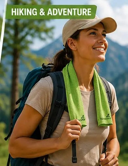 Sunneday Cooling Towel | Green | Pink | Blue | Sports & Fitness | Gardening | Outdoor Work Sunneday