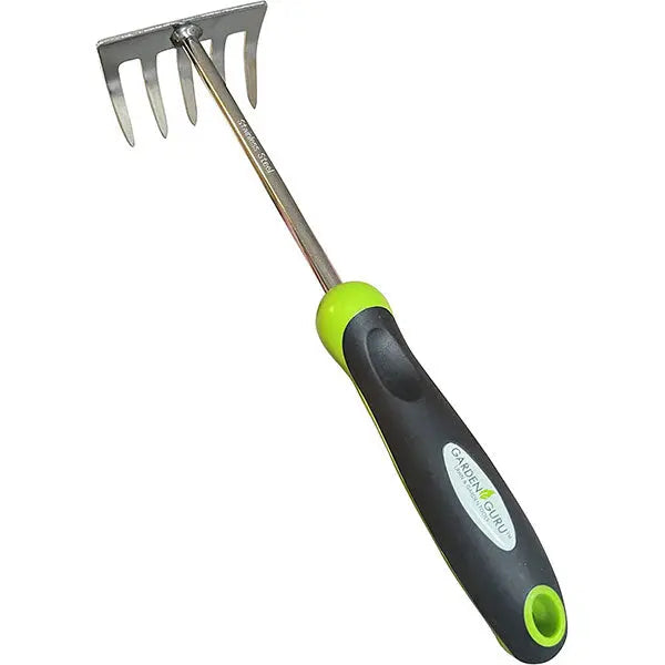 Stainless Steel 5 Tine Rake Cultivator Tiller Tool Garden Guru