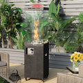 41 000 BTU Propane Patio Heater with Metal Hood-Black DirectDeals