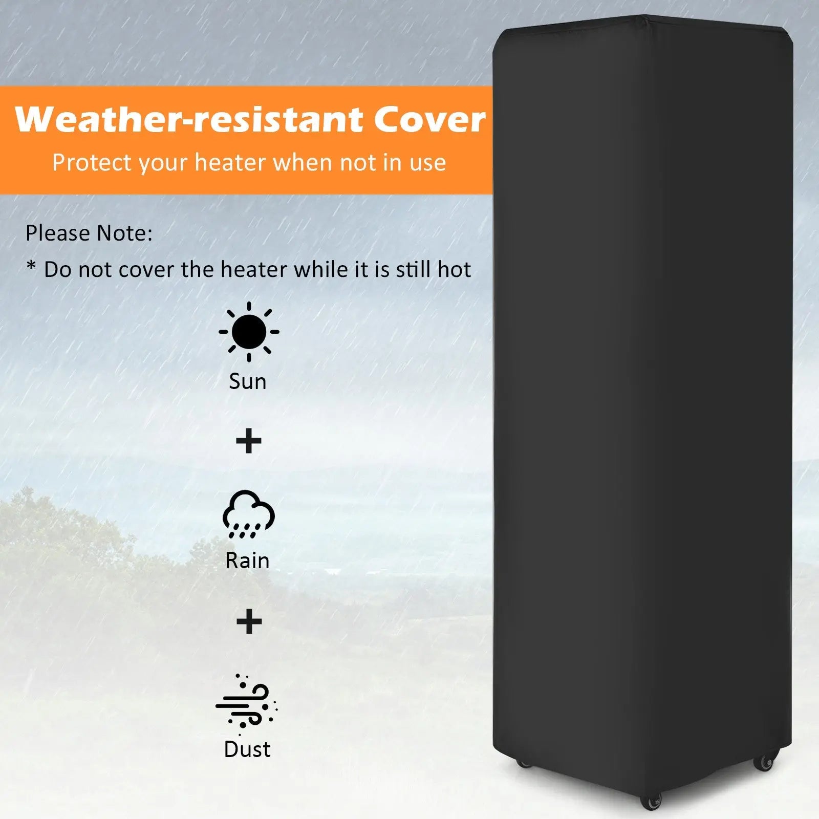 41 000 BTU Propane Patio Heater with Metal Hood-Black DirectDeals