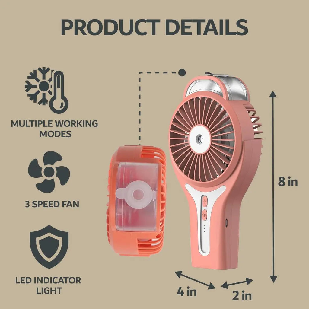Sunneday Misting Fan, Multiple Colors Available Sunneday
