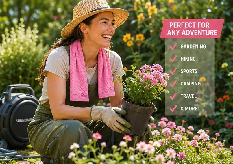 Sunneday Cooling Towel | Green | Pink | Blue | Sports & Fitness | Gardening | Outdoor Work Sunneday