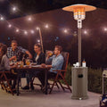 50000 BTU Propane Patio Heater with Round Table Design-Brown DirectDeals