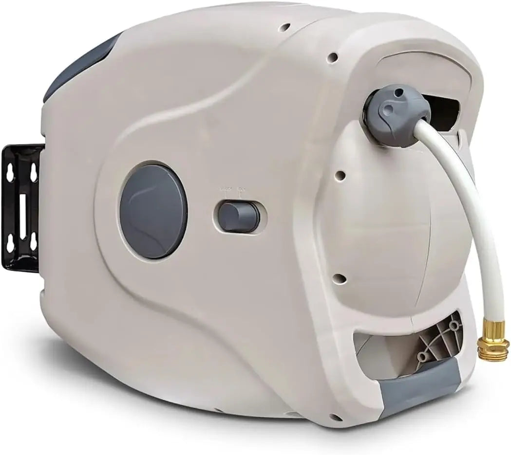 Sunneday XW-30B retractable hose reel 100 ft 5/8 inch off white grey - main product view
