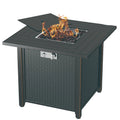 Propane Fire Pit 30 Inch Outdoor Gas Fire Pit | Steel Fire Table with Lid | Patio Fire Pit Table & Outdoor Fire Pir Propane for Deck, Garden & Backyard | Powerful Propane Outdoor Fire Pit 50,000 BTU Sunneday