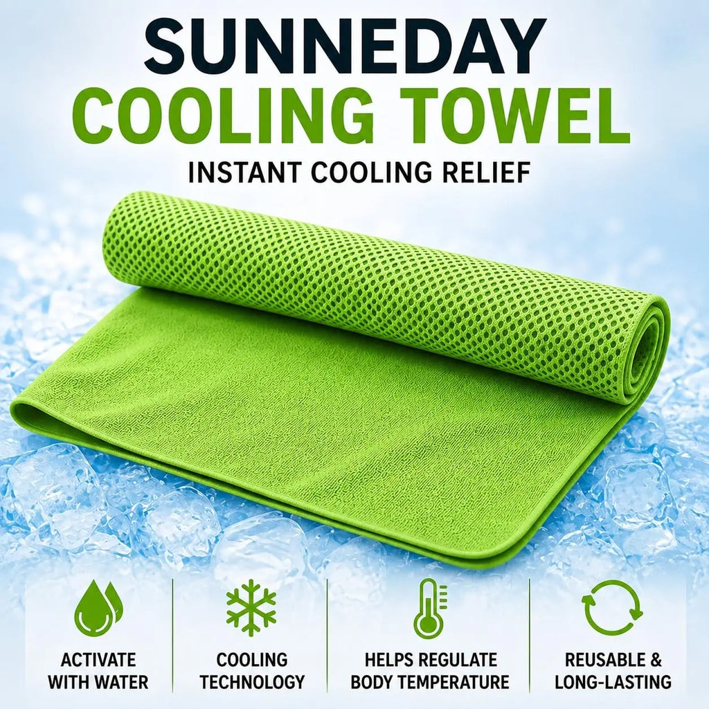 Sunneday Cooling Towel | Green | Pink | Blue | Sports & Fitness | Gardening | Outdoor Work Sunneday