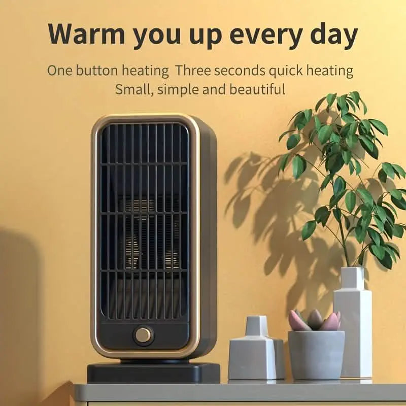 500W Portable Ceramic Space Heater with Safety Tip-Over Protection – Square Design DailySale
