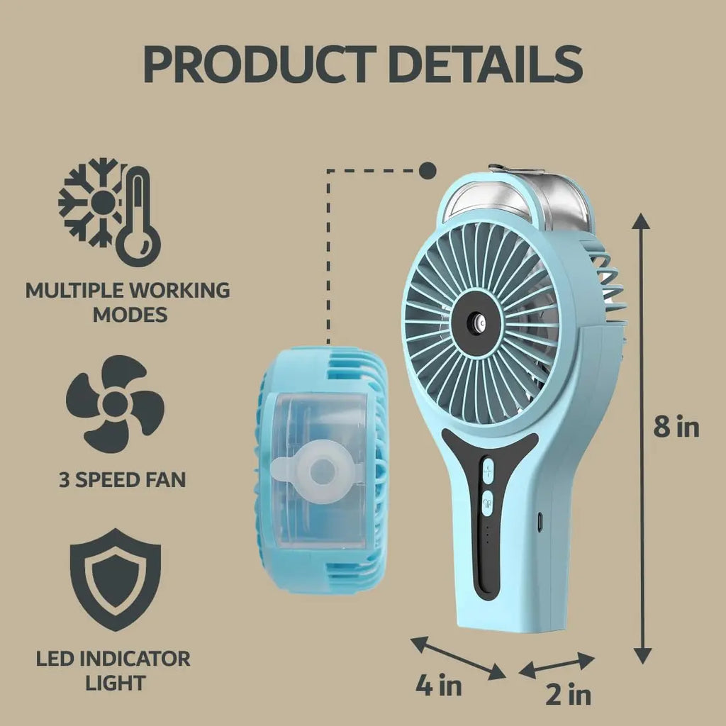 Sunneday Misting Fan, Multiple Colors Available Sunneday