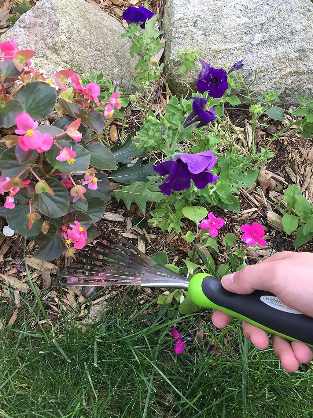 Stainless Steel Garden Hand Rake Tool Garden Guru