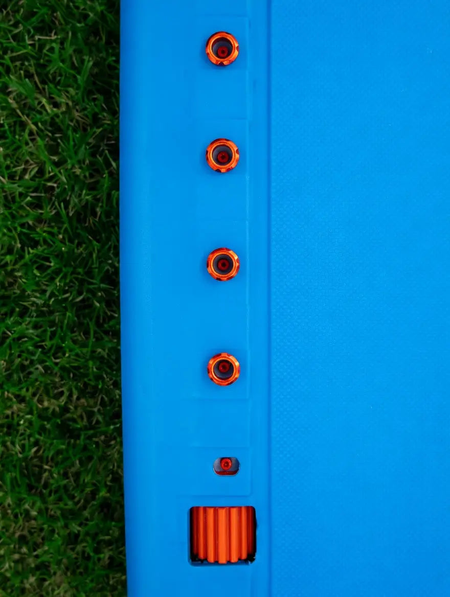 Sunneday Splash Pad for Kids | Oscillating Water Sprinkler | Backyard Summer Fun | Blue - Sunneday LLC