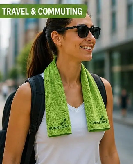Sunneday Cooling Towel | Green | Pink | Blue | Sports & Fitness | Gardening | Outdoor Work Sunneday