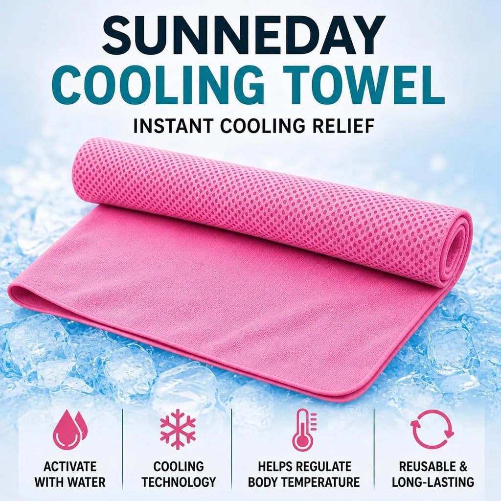 Sunneday Cooling Towel | Green | Pink | Blue | Sports & Fitness | Gardening | Outdoor Work Sunneday