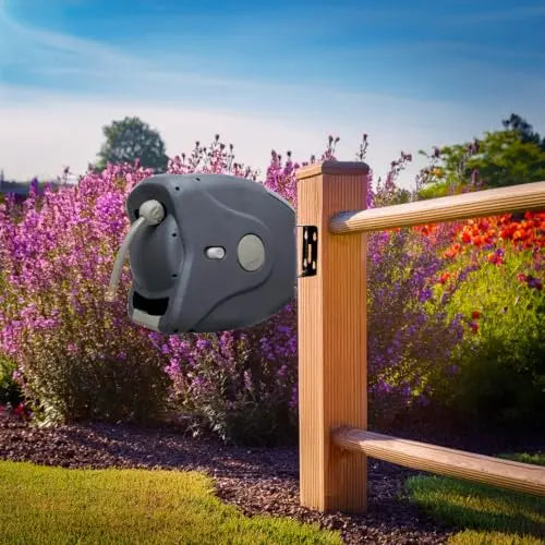 Sunneday Retractable Hose Reel | Auto Rewind | 180° Swivel Wall Mount | 100ft 5/8" & 130ft 1/2" | Charcoal & Off White - Sunneday LLC
