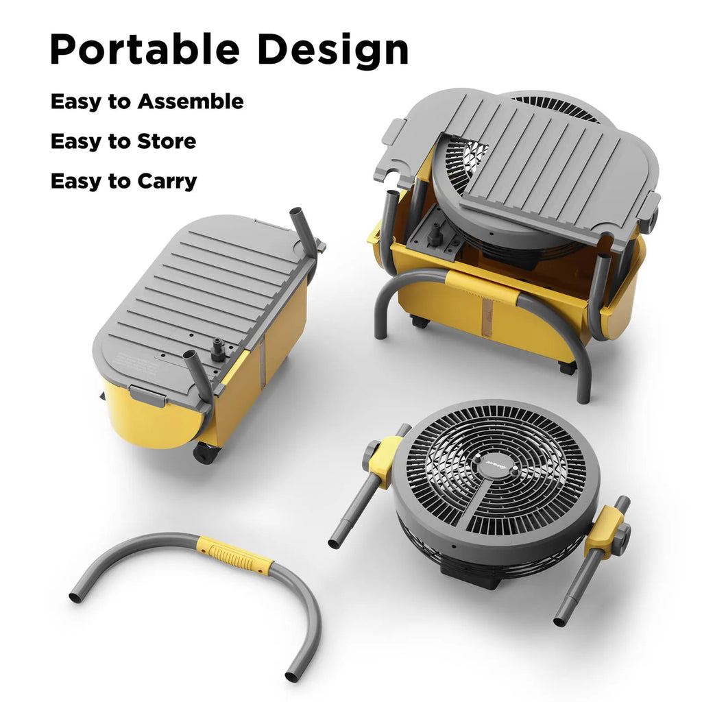 AirSupply MS12 Portable Mist Fan, 11L Tank & Up to 50H Runtime TURBRO