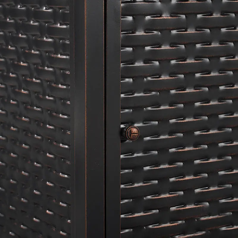 Albany 44" Rectangular Woven Aluminum Convertible Gas Fire Pit Table Fire Sense/Balkene Home