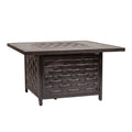 Armstrong 42" Square Basketweave Aluminum Convertible Gas Fire Pit Table Fire Sense/Balkene Home
