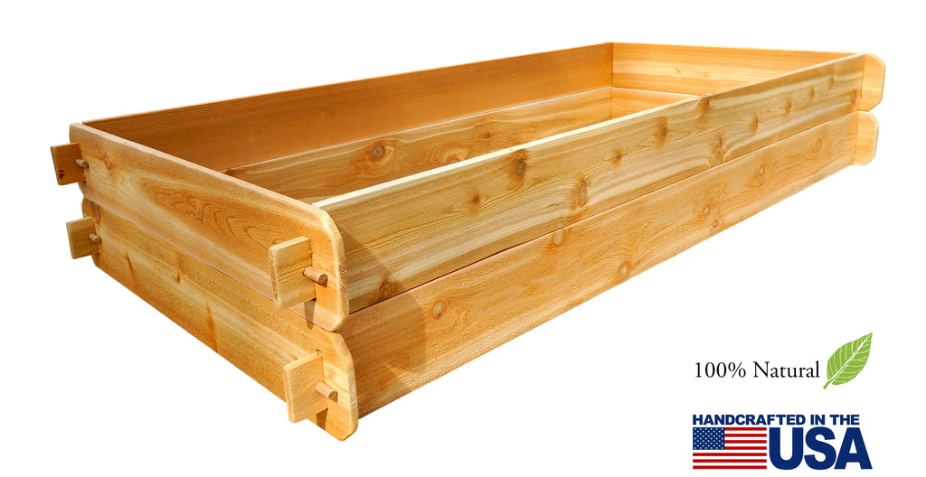 Timberlane Gardens Raised Garden Bed Kit Double Deep (Two 3x6) Select Cedar Timberlane Gardens