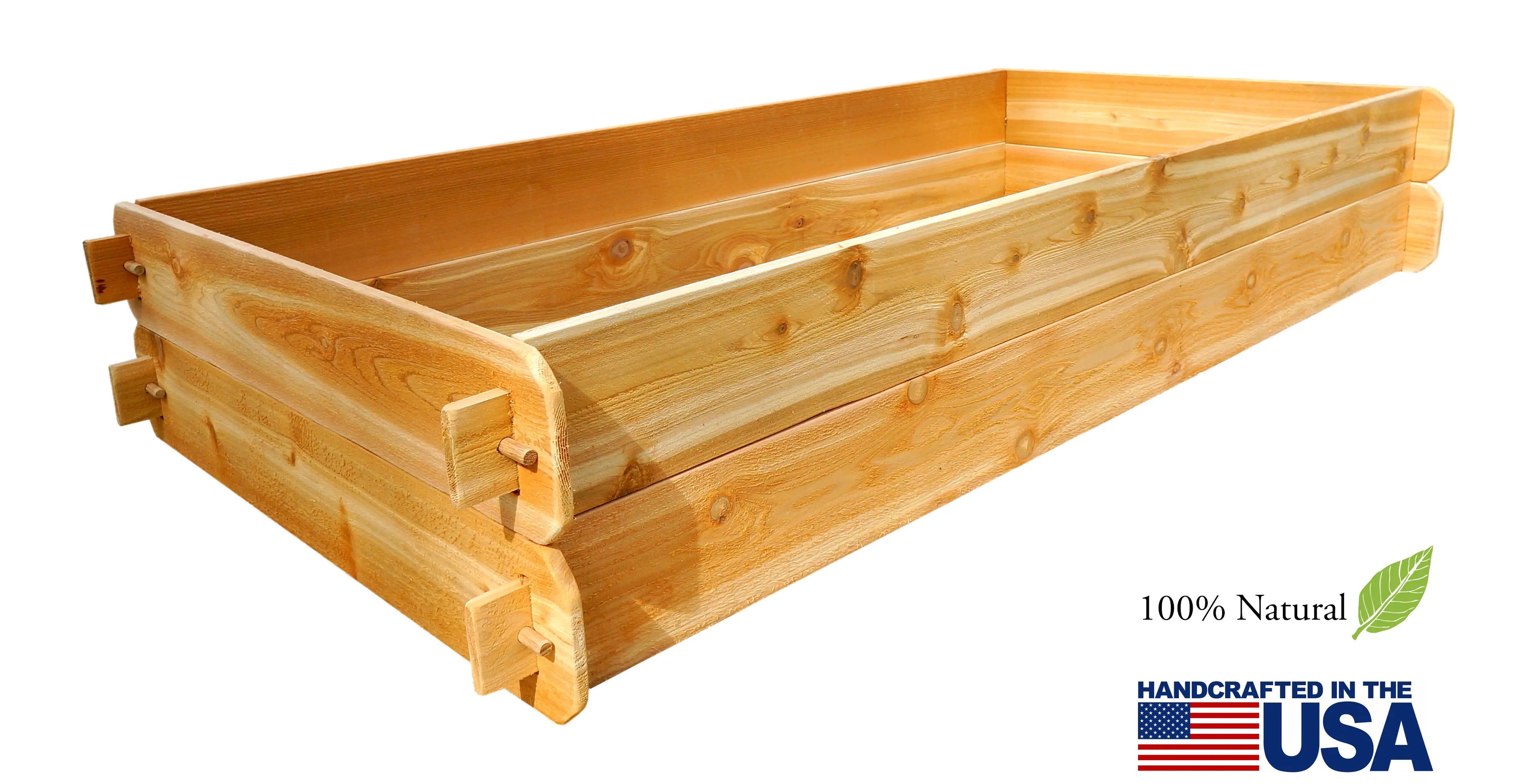 Timberlane Gardens Raised Garden Bed Kit Double Deep (Two 3x6) Select Cedar Timberlane Gardens