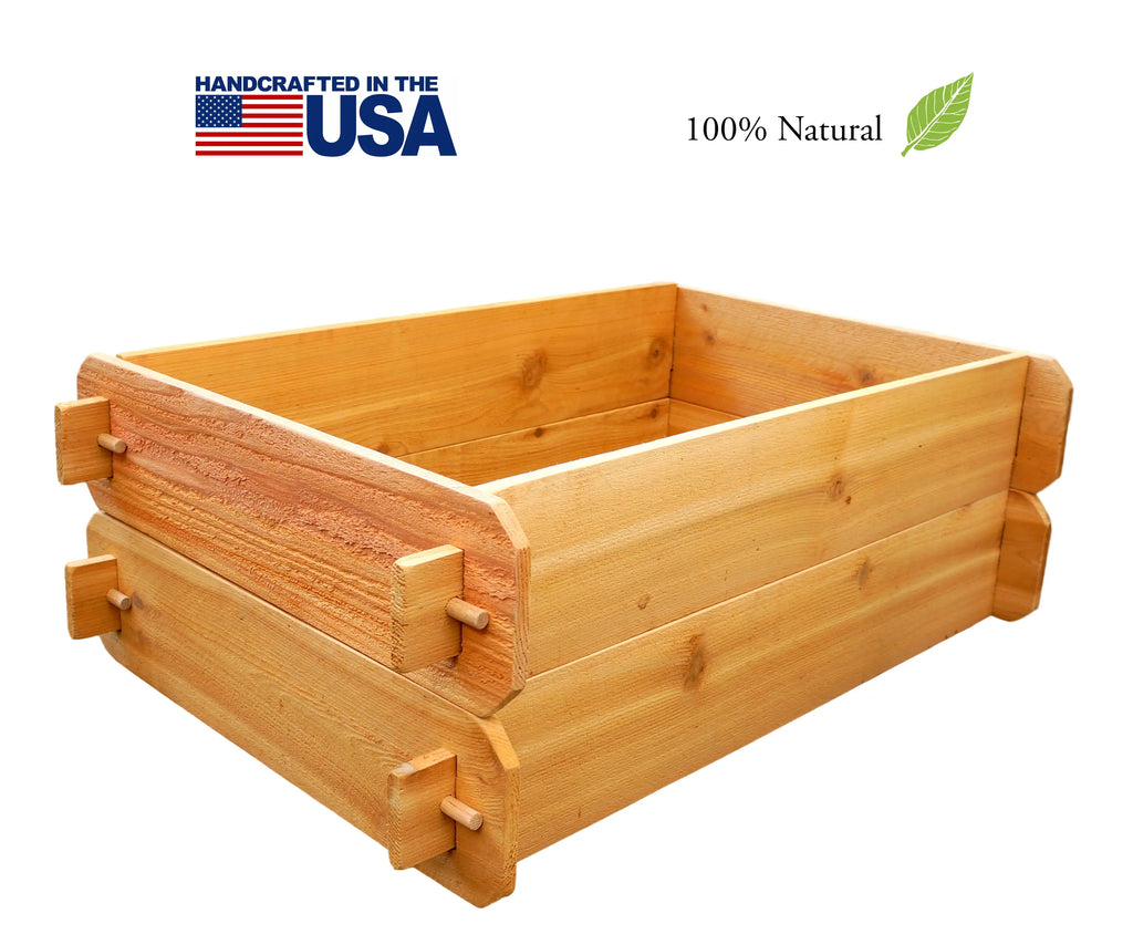 Timberlane Gardens Raised Garden Bed Kit Double Deep (Two 2x3) Select Cedar Timberlane Gardens