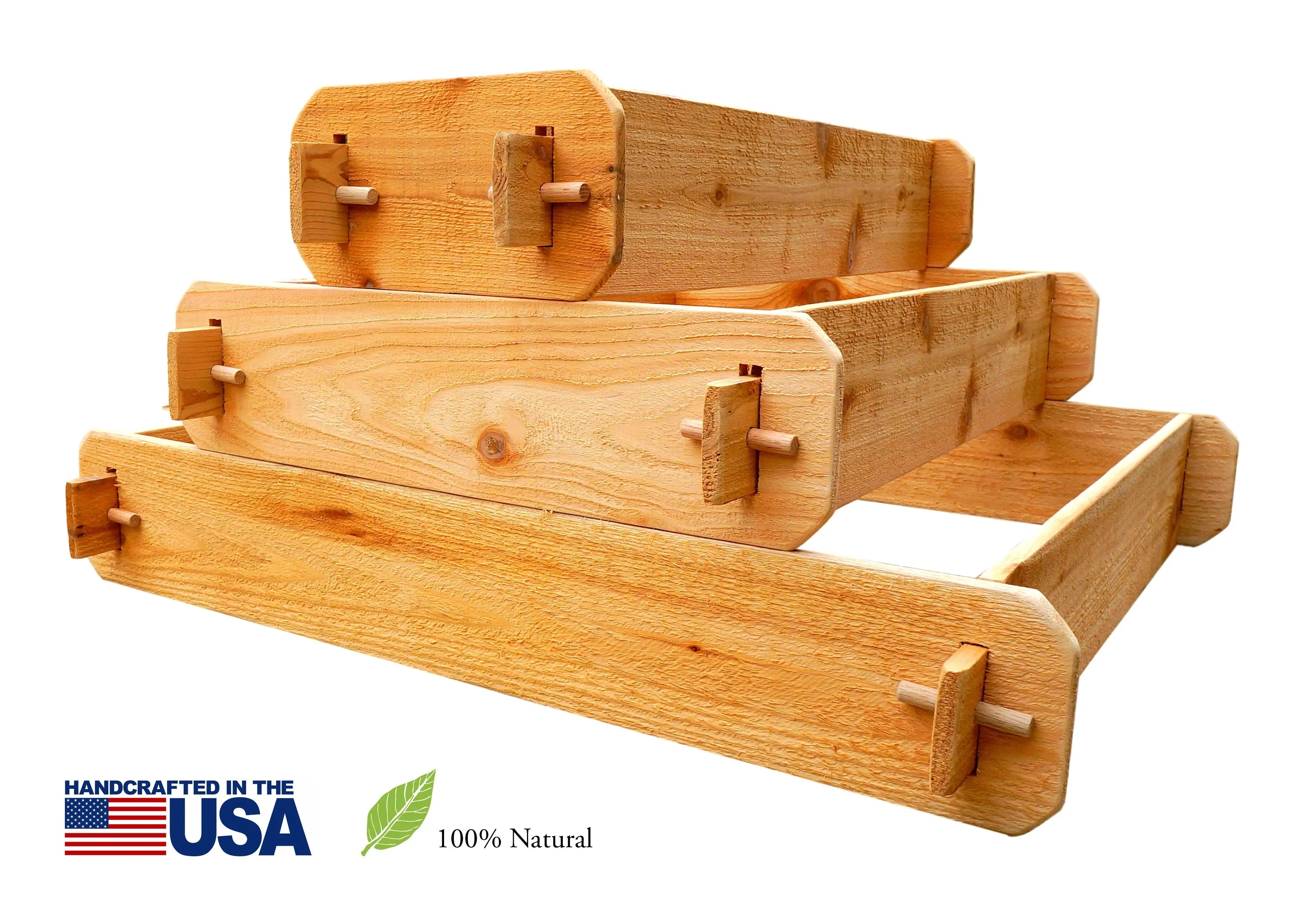 Timberlane Gardens Raised Garden Bed Kit 3 Tiered Pyramid (1x3 2x3 3x3) Select Cedar Elevated Planter Timberlane Gardens