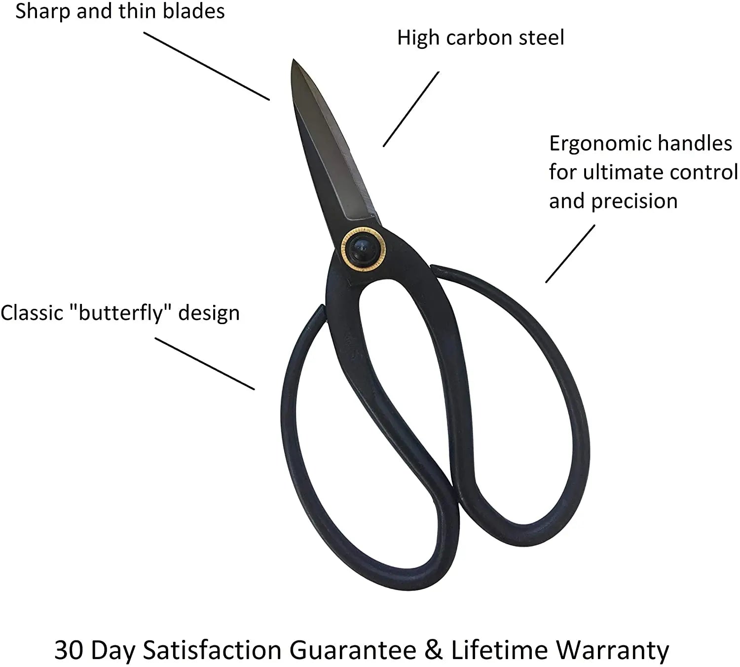 Bonsai Pruning Shears Scissors 180mm Garden Guru