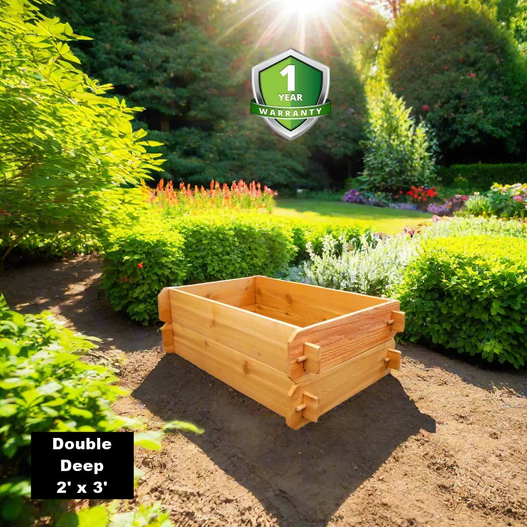 Timberlane Gardens Raised Garden Bed Kit Double Deep (Two 2x3) Select Cedar Timberlane Gardens
