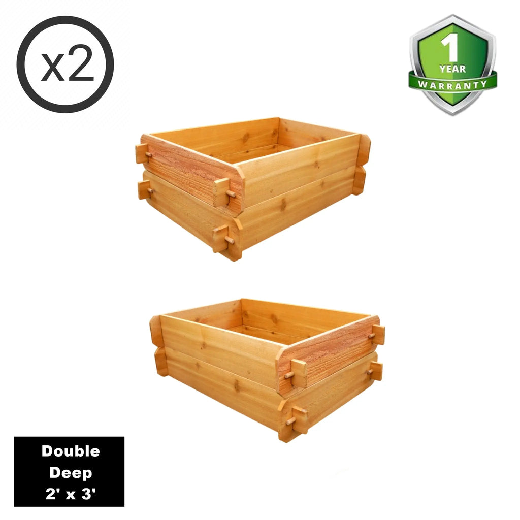 SET OF 2 Timberlane Gardens Easy Raised Garden Bed Kits Double. Deep. Select Cedar. Mortise & Tenon. 2' W x 3' L Timberlane Gardens