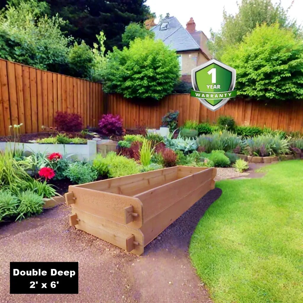 Timberlane Gardens Raised Garden Bed Kit Double Deep (Two 2x6) Select Cedar Timberlane Gardens