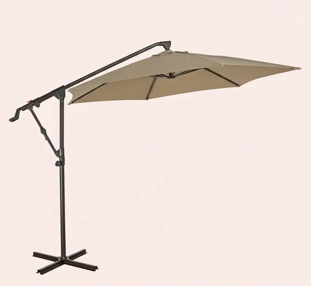10 ft Cantilever Patio Umbrella with Crank – Multiple Colors 2Dropme