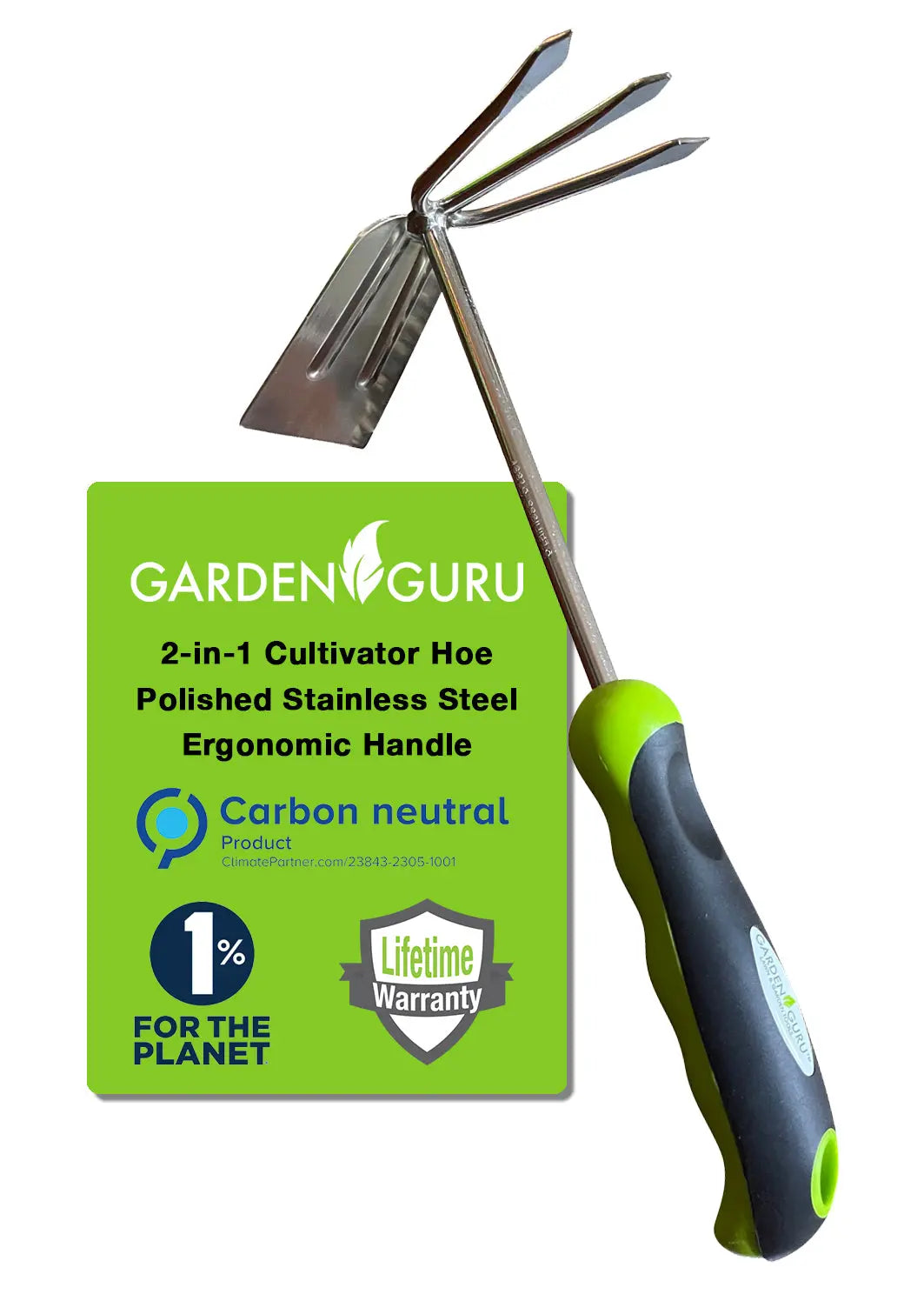 2-in-1 Garden Cultivator Rake Hoe Tiller Tool Garden Guru