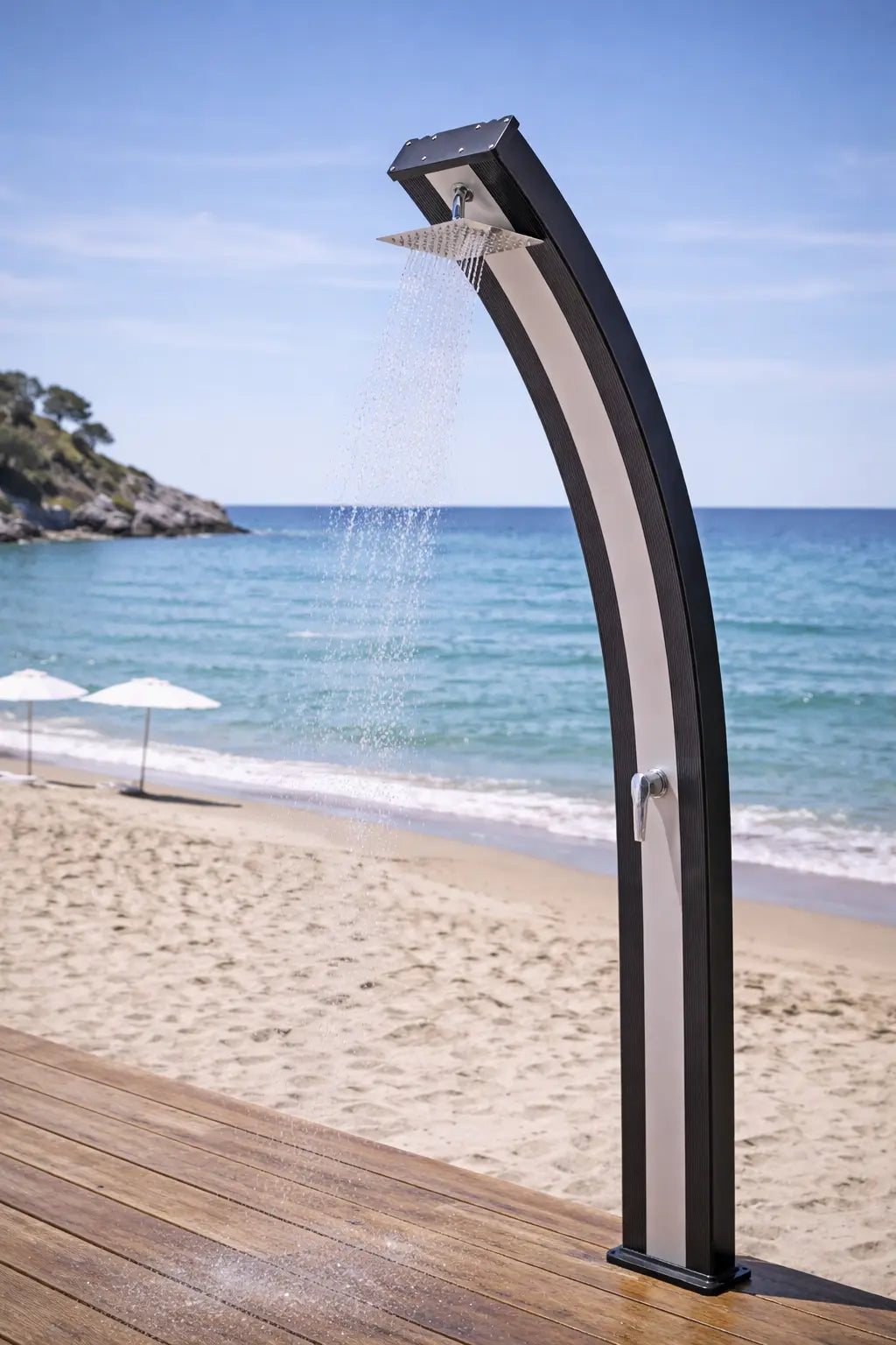 Sunneday Reno Aluminum Solar Shower | 9 Gallon | 87" Freestanding | Hot & Cold Control | Poolside & Backyard - Sunneday LLC