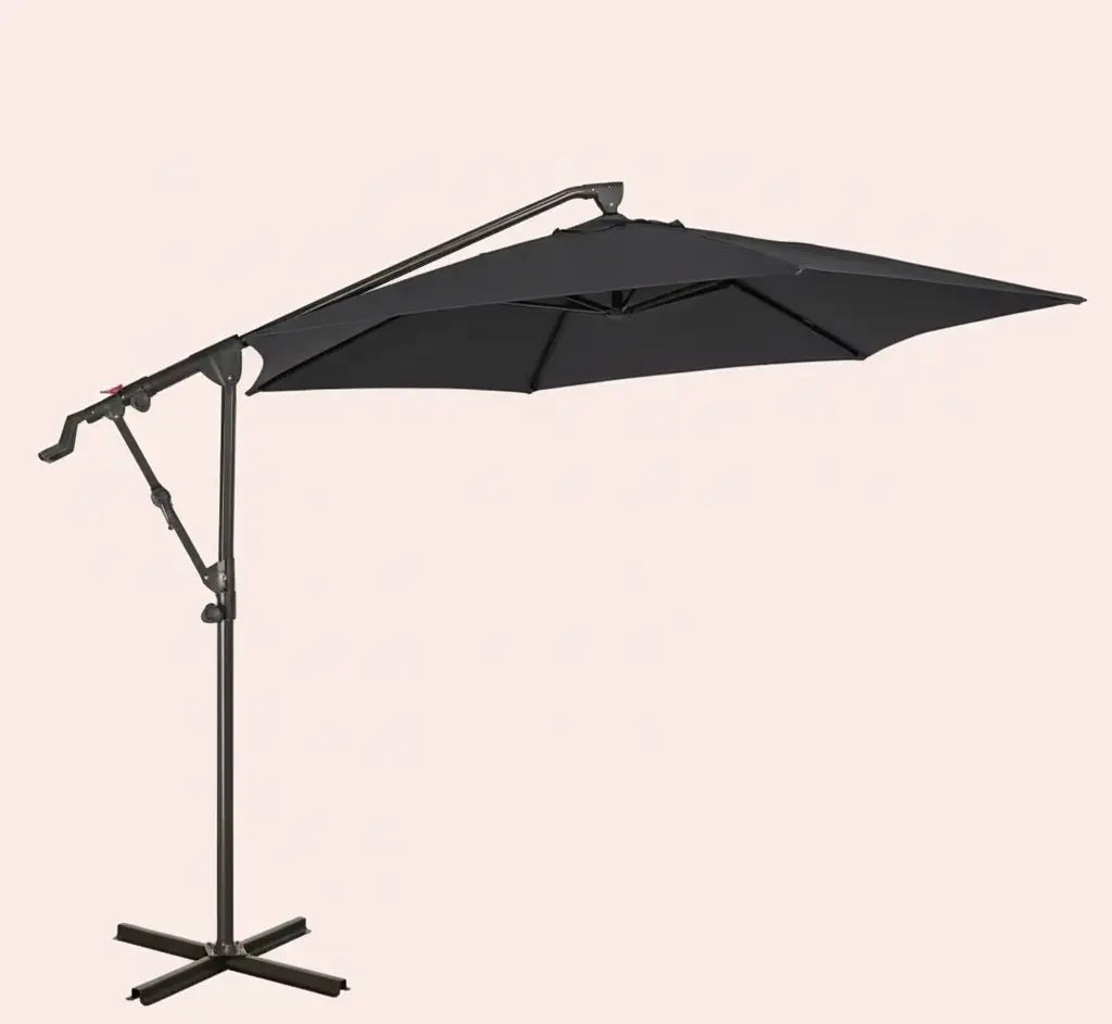 10 ft Cantilever Patio Umbrella with Crank – Multiple Colors 2Dropme