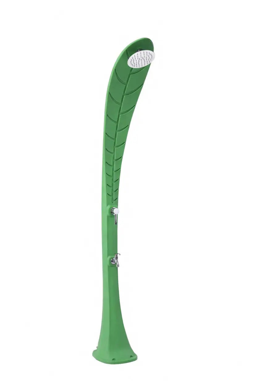 Sunneday Leaf Solar Shower | 8 Gal | Outdoor Garden Shower | Green & Black | SS0930 - Sunneday LLC