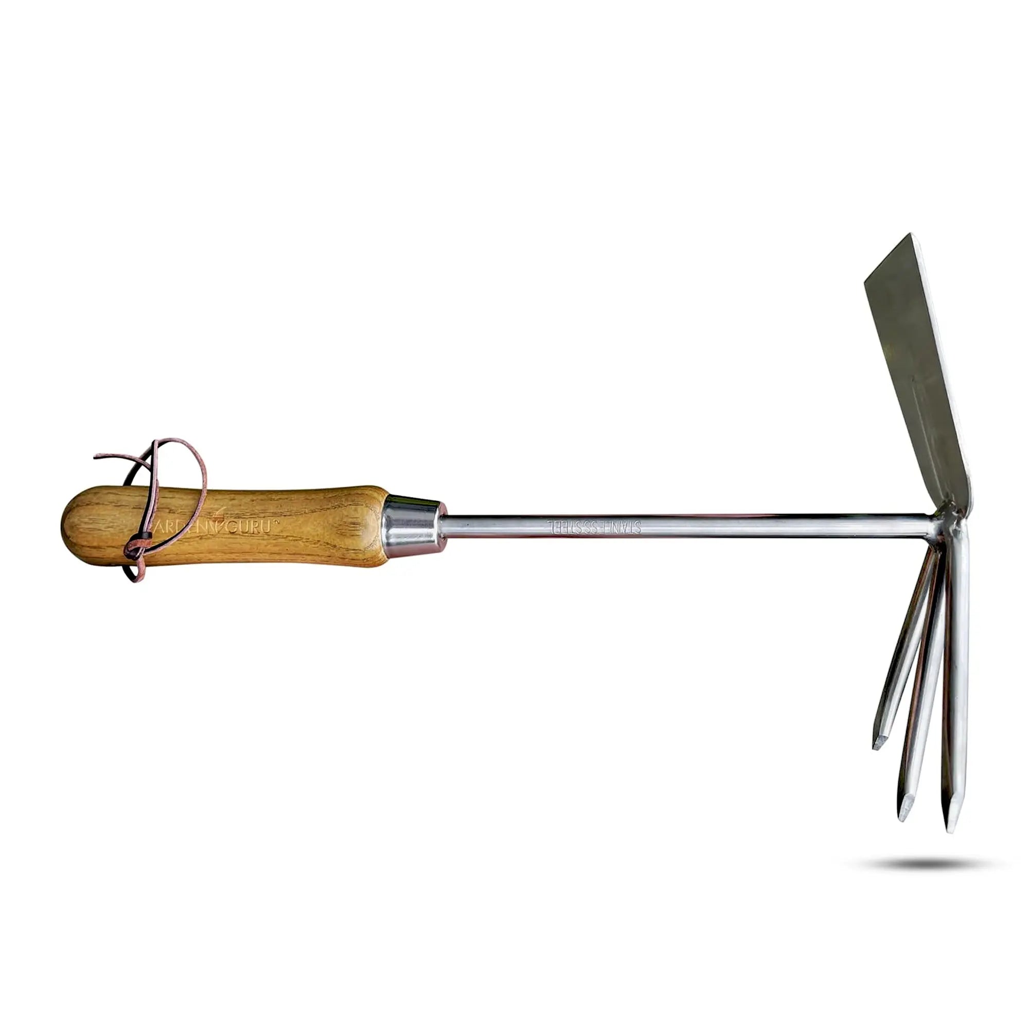 Stainless Steel Garden Cultivator Hoe (classic wood handle) Garden Guru